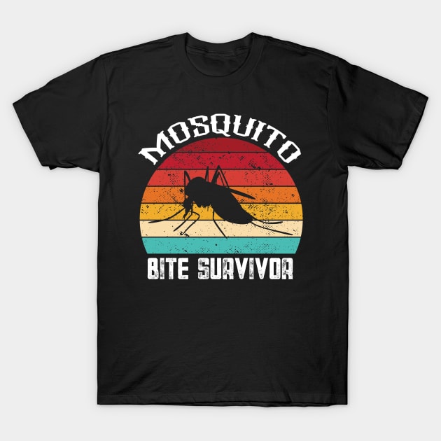 Retro Mosquito Bite Survivor T-Shirt by LetsBeginDesigns